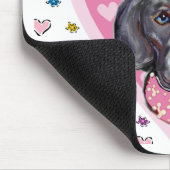 Weimaraner Valentijn Muismat (Hoek)