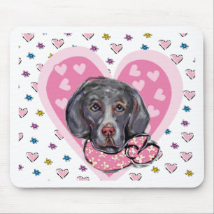 Weimaraner Valentijn Muismat