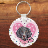 Weimaraner Valentijn Sleutelhanger (Voorkant)