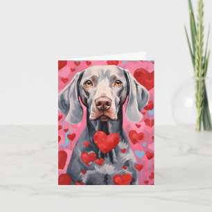 Weimaraner Valentijnsdag Kaart