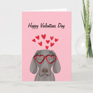 Weimaraner Valentijnse Love Card Feestdagen Kaart