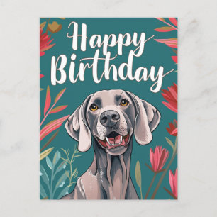 Weimaraner Verjaardag Briefkaart