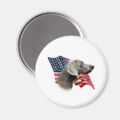 Weimaraner Vlag Magneet (Voorkant / Achterkant)
