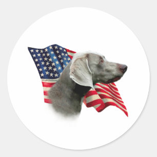 Weimaraner Vlag Ronde Sticker