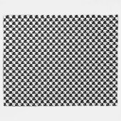 Weimaraner voor zwarte en witte cheques fleece deken (Voorkant (Horizontaal))