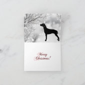 Weimaraner Vrolijk Kerstfeest Kaart (Binnen)