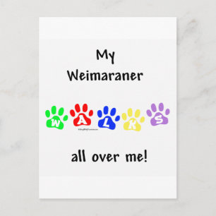 Weimaraner wandelingen briefkaart