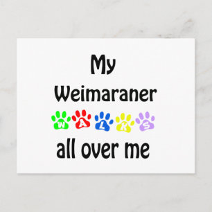 Weimaraner wandelingen ontwerp briefkaart