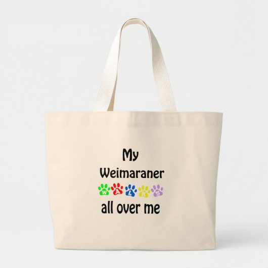 Weimaraner wandelingen ontwerp grote tote bag (Voorkant)