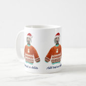 Weimaraner Wearing Ugly Sweater Xmas Hondenliefheb Koffiemok (Voorkant links)