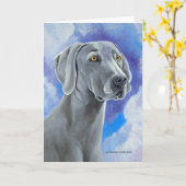 Weimaraner-Wenskaarten Kaart (Gele Bloem)