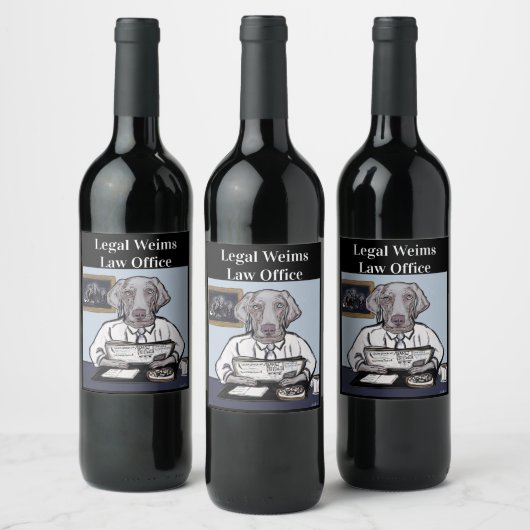 Weimaraner Wijn Etiket (Flessen)