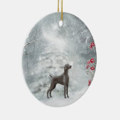 Weimaraner Winter Ornament (Rechts)
