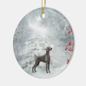 Weimaraner Winter Ornament (Links)