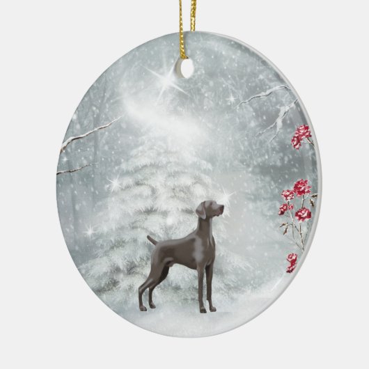 Weimaraner Winter Ornament (Links)
