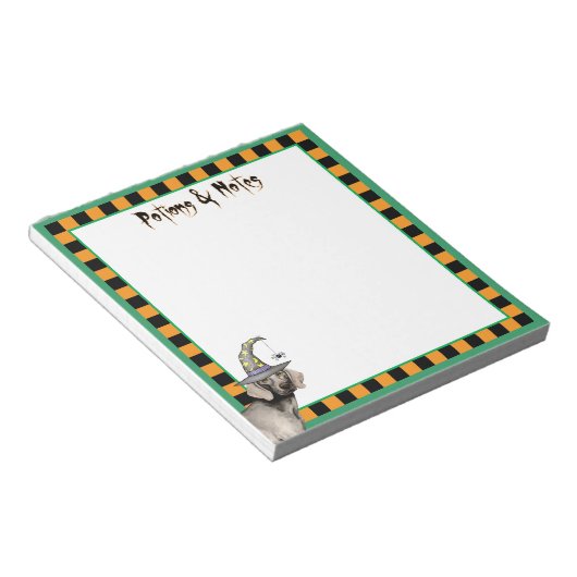 Weimaraner Witch Notitieblok (Schuin)