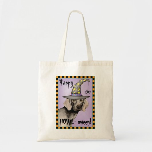 Weimaraner Witch Tote Bag (Voorkant)
