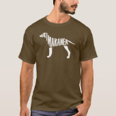 Weimaraner Word Art - Dog Lover Typography Design T-shirt (Voorkant)
