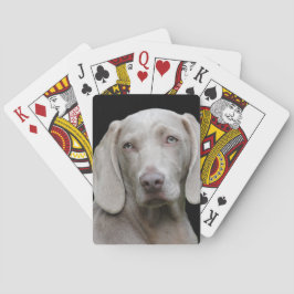 Weimaraner Zilver Grijs Pokerkaarten