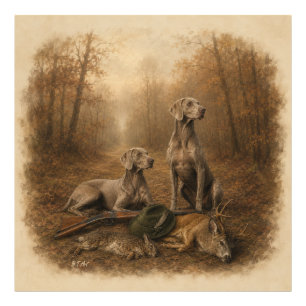 Weimaraner – Zilveren Geest Jager Foto Afdruk