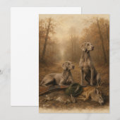 Weimaraner – Zilveren Geest Jager Kaart (Voorkant / Achterkant)