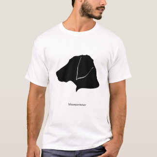 Weimaraner - zwart Silhouette T-shirt