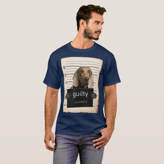 Weimaraners Dog mok shot T-shirt (Voorkant volledig)