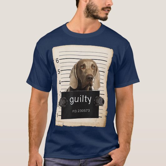 Weimaraners Dog mok shot T-shirt (Voorkant)