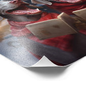 Weimaraners Kerstmis Caroling feestelijke vakantie Foto Afdruk (Hoek)