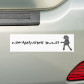 Weimaraners Rule! Bumpersticker (Op auto)