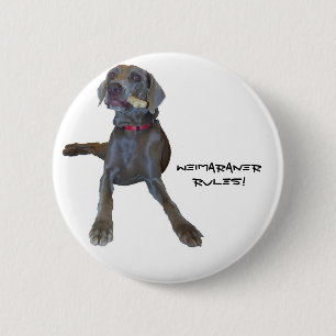 Weimaraners Rule! Ronde Button 5,7 Cm