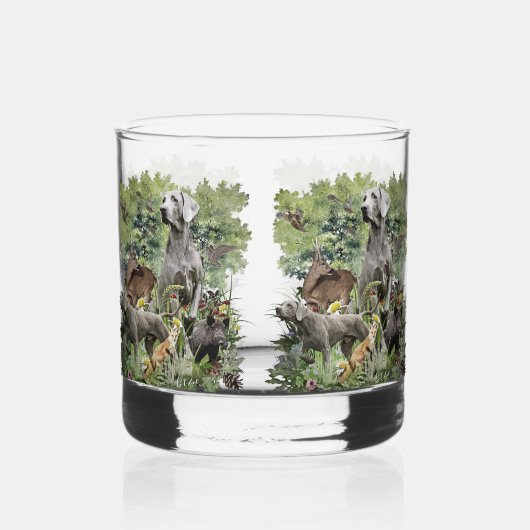 Weimaraners Whisky Glas (Links)