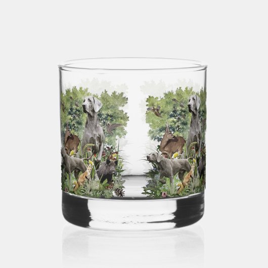 Weimaraners Whisky Glas (Rechts)