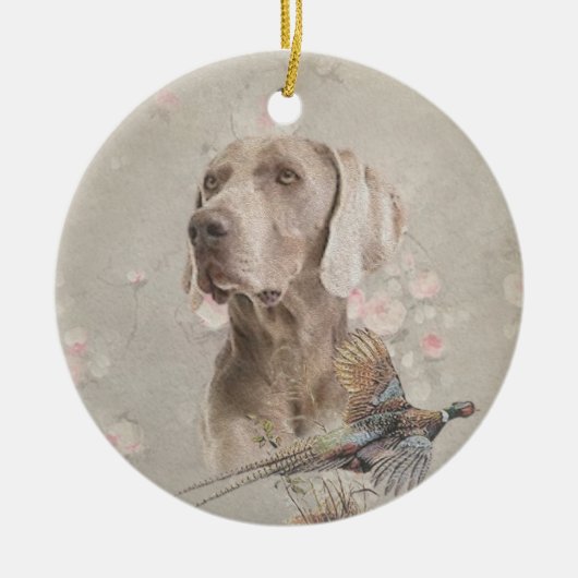 Weimarantaat Poster Acryl Print Button Ke Keramisch Ornament (Voorkant)