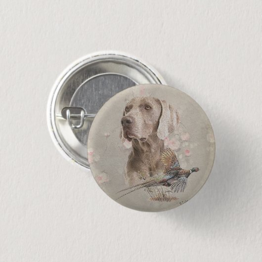 Weimarantaat Poster Acryldruk Ronde Button 3,2 Cm (Voorkant /achterkant)