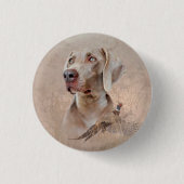 Weimarantaat Poster Canvas Afdruktaplaag Acrylveze Ronde Button 3,2 Cm (Voorkant)
