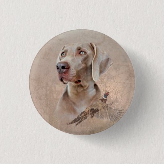 Weimarantaat Poster Canvas Afdruktaplaag Acrylveze Ronde Button 3,2 Cm (Voorkant)
