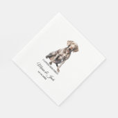 Weimarer Hond Trouwservetten met Foto Servet (Hoek)