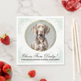 Weimarer huwelijksservetten met honden foto servet