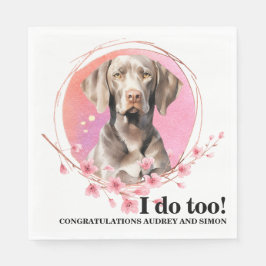 Weimarer Trouwservetten Met Honden Foto Servet