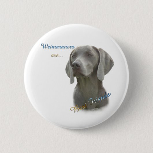 Weimeraner Beste Vriend 2 - Button (Voorkant)
