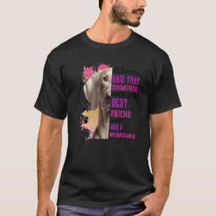 Weimeraner is een meisje met de beste vriendschap t-shirt