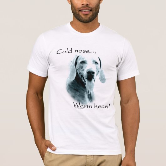 Weimeraner koude neus warm hart t-shirt (Voorkant)