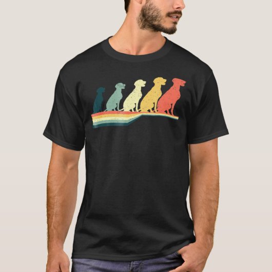 Weimeraner - Labrador  Retro Style T-shirt (Voorkant)