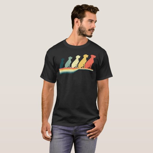 Weimeraner - Labrador  Retro Style T-shirt (Voorkant volledig)