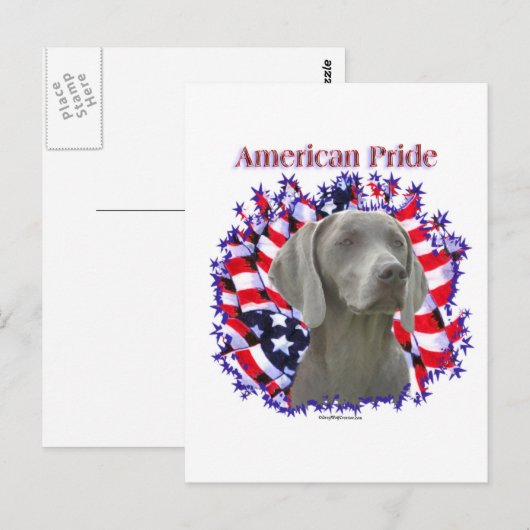 Weimeraner Pride Briefkaart (Voorkant / Achterkant)