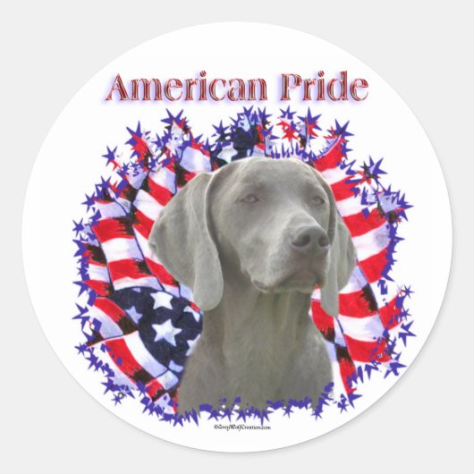 Weimeraner Pride Sticker (Voorkant)