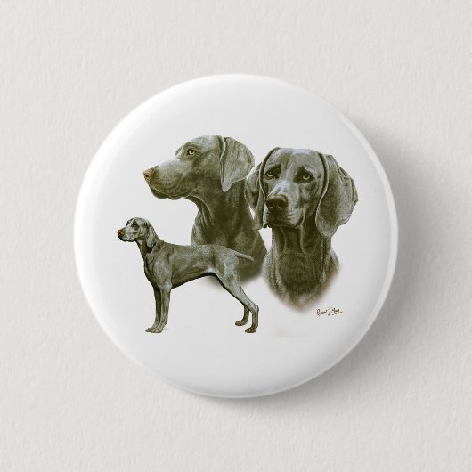 Weimeraner Ronde Button 5,7 Cm (Voorkant)