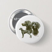 Weimeraner Ronde Button 5,7 Cm (Voorkant /achterkant)