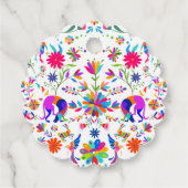 Weims, Konijnen, Vogels & Otomi stijl patroon Bedankjes Labels (Achterkant)